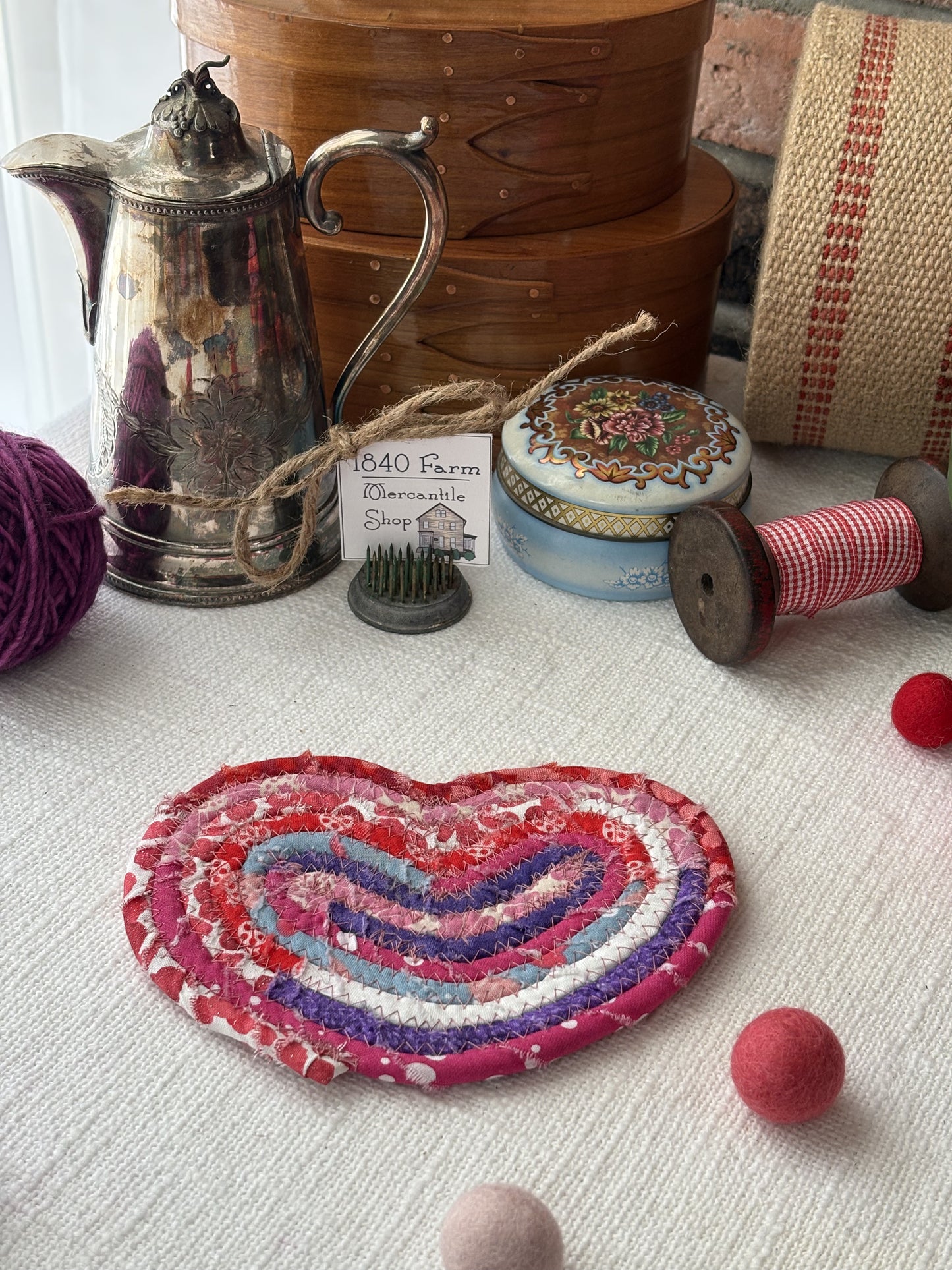 6” Heart Shaped Flat Trivet/Coaster