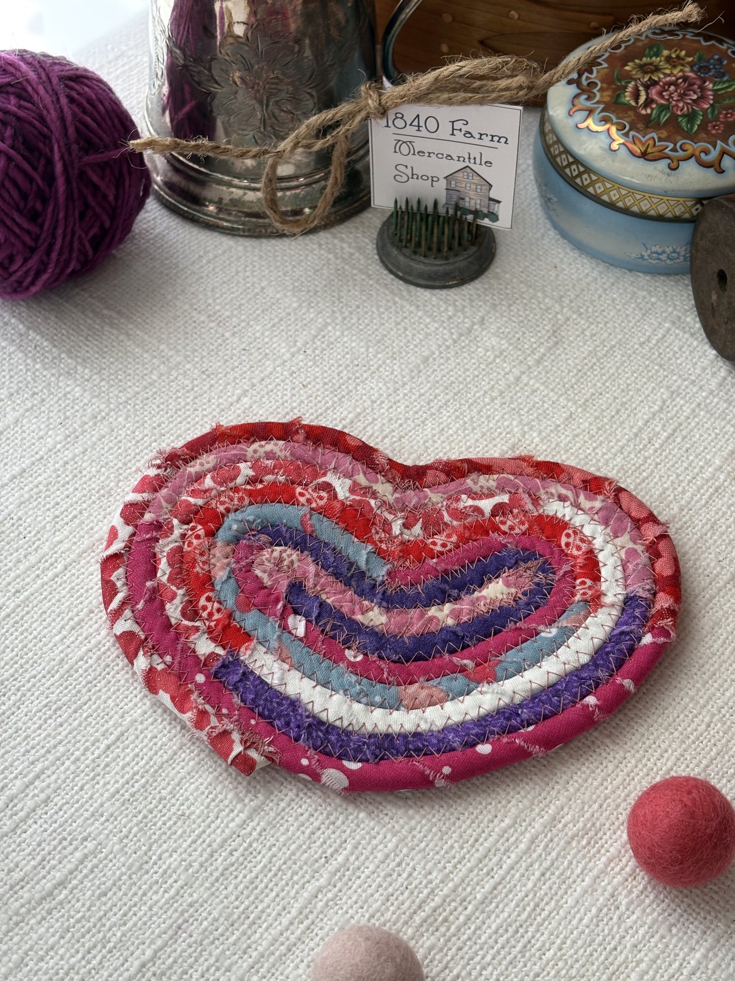 6” Heart Shaped Flat Trivet/Coaster