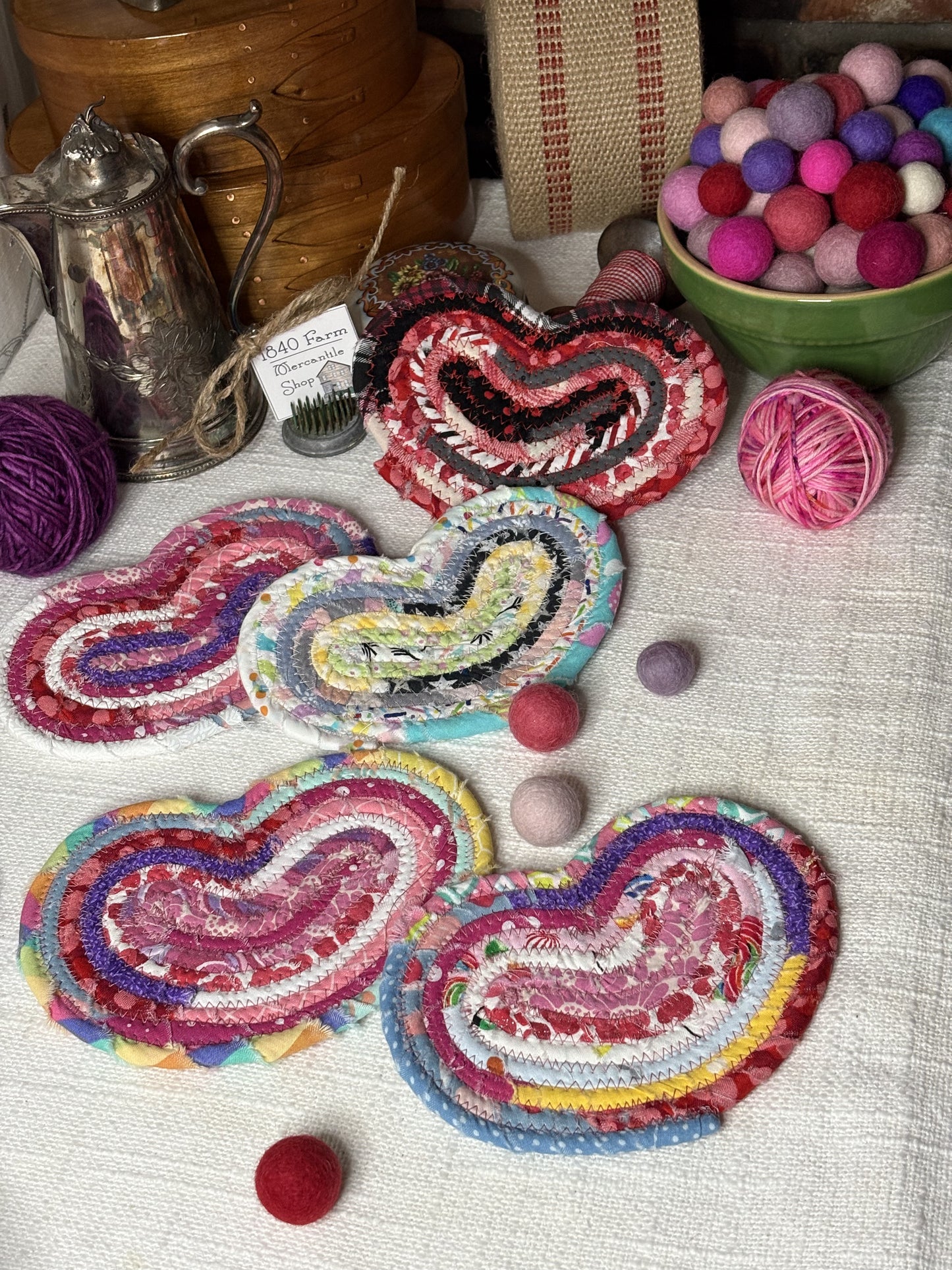 Custom Pair of Two 6” Heart Flat Trivet/Coaster