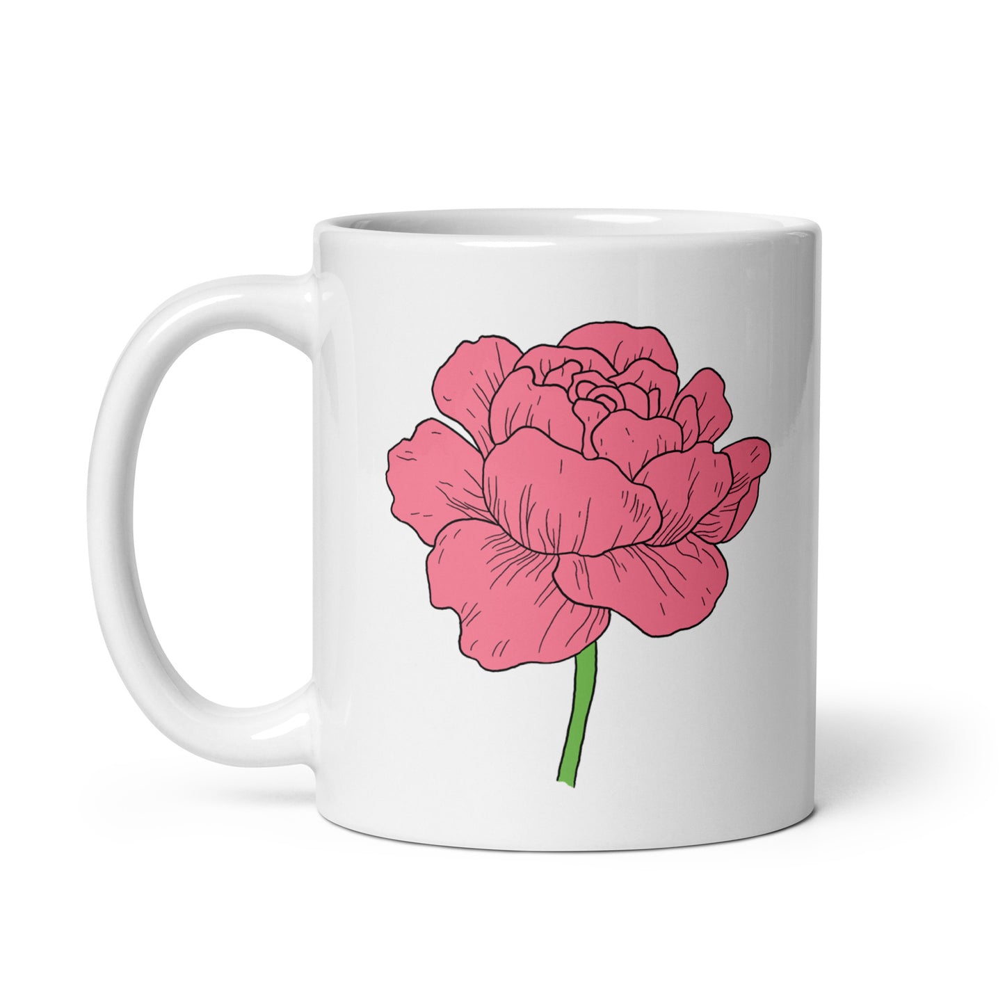 Peony Mug 11 ounce - FREE Shipping