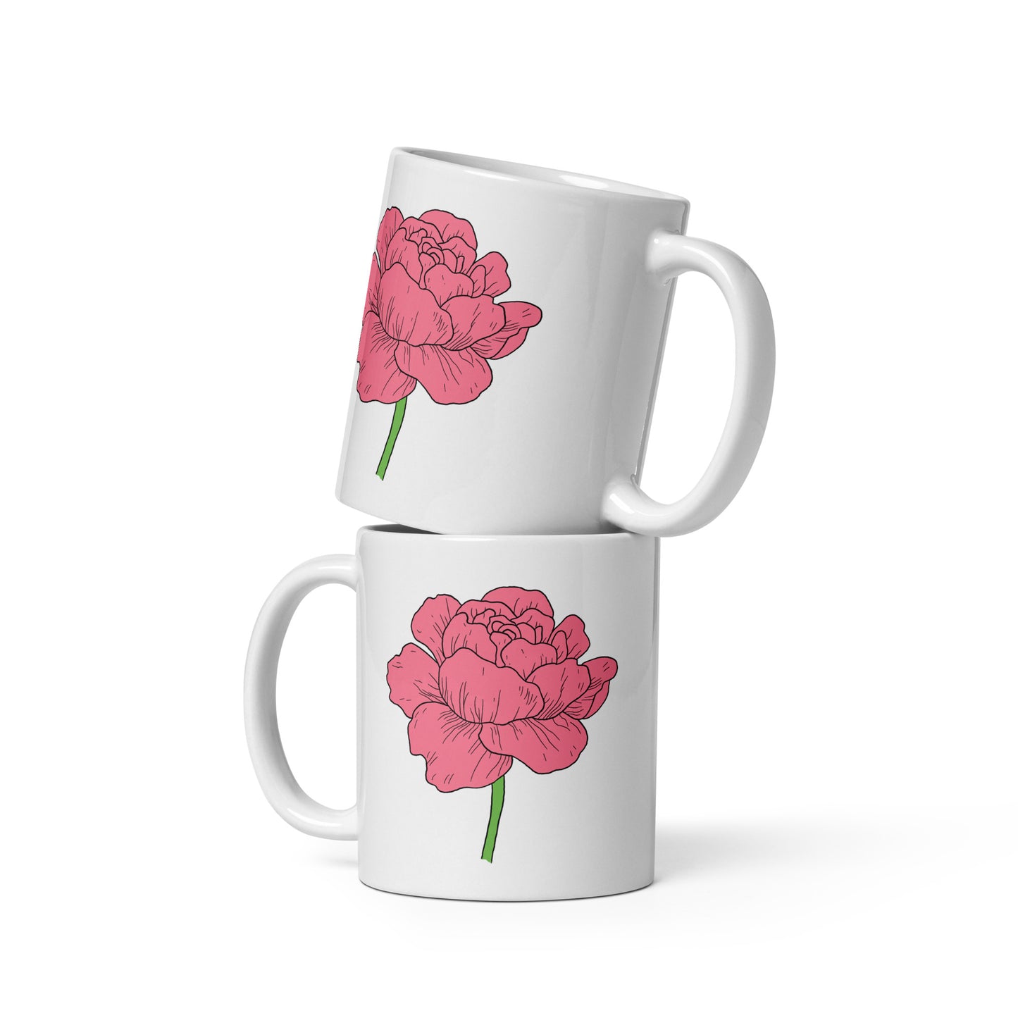 Peony Mug 11 ounce - FREE Shipping