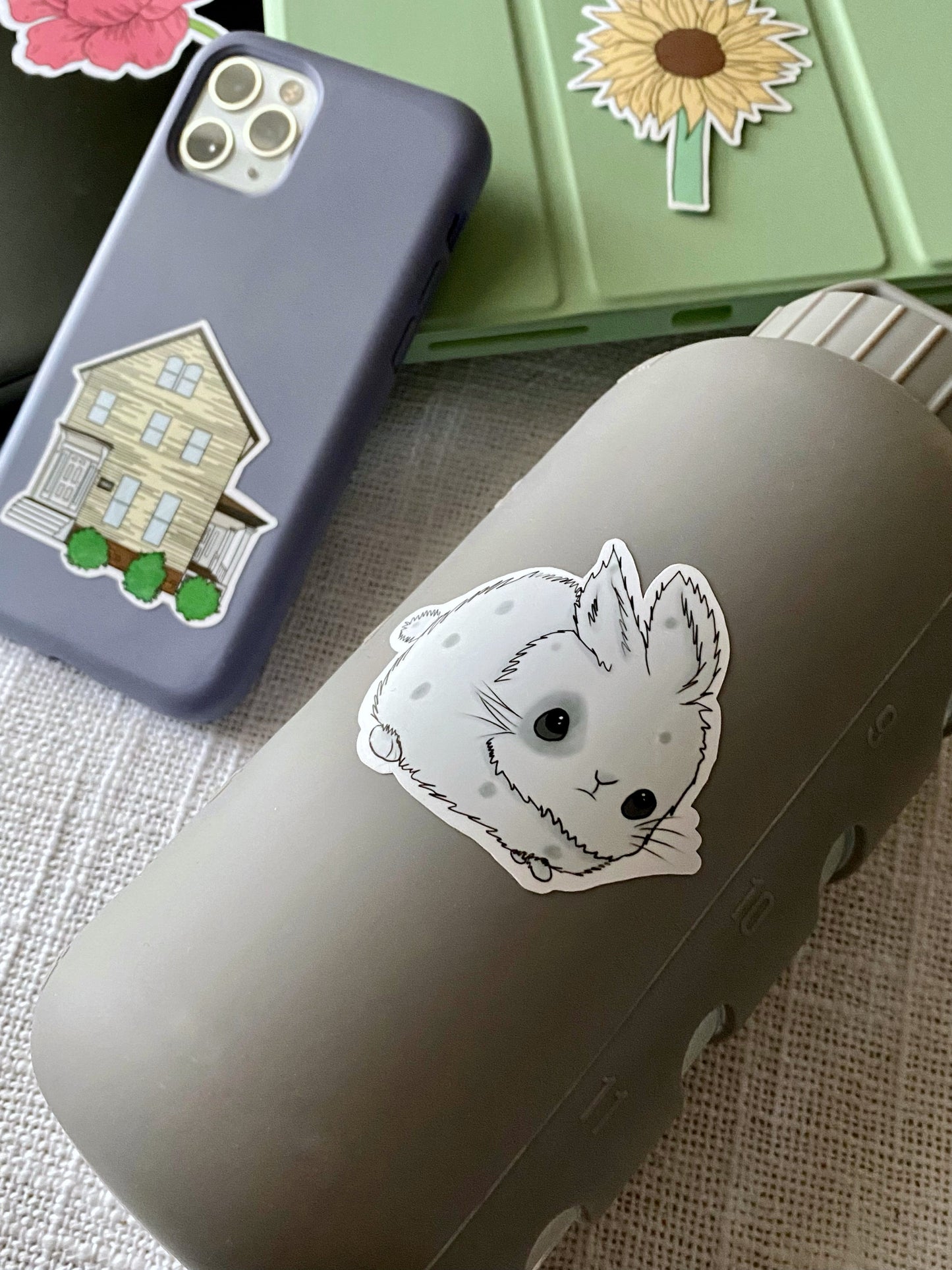 Grey Bunny Sticker