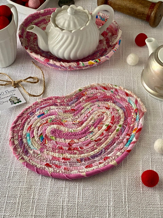 Large Heart Shaped Flat Trivet