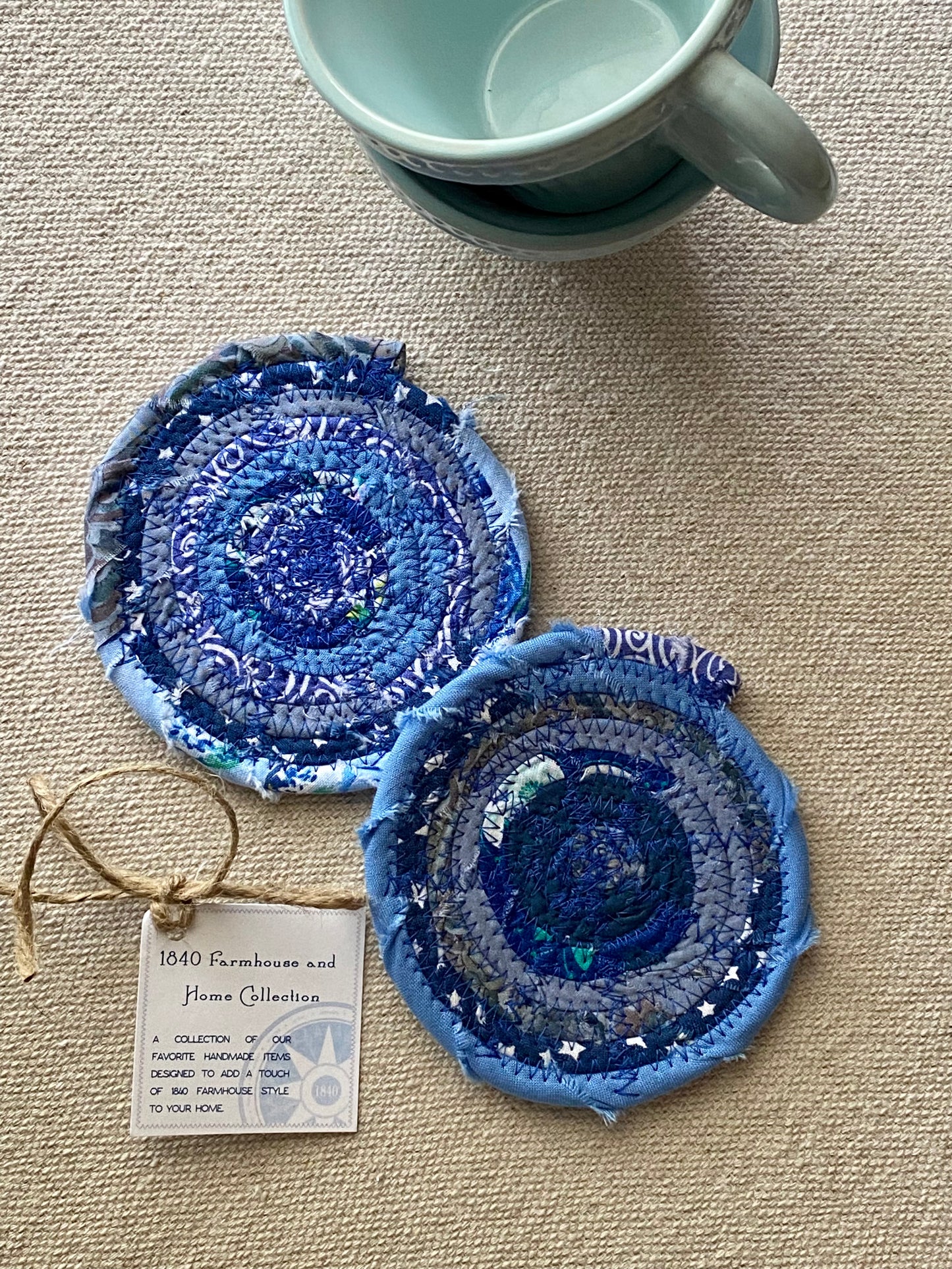 Set of Two Coasters - Blue