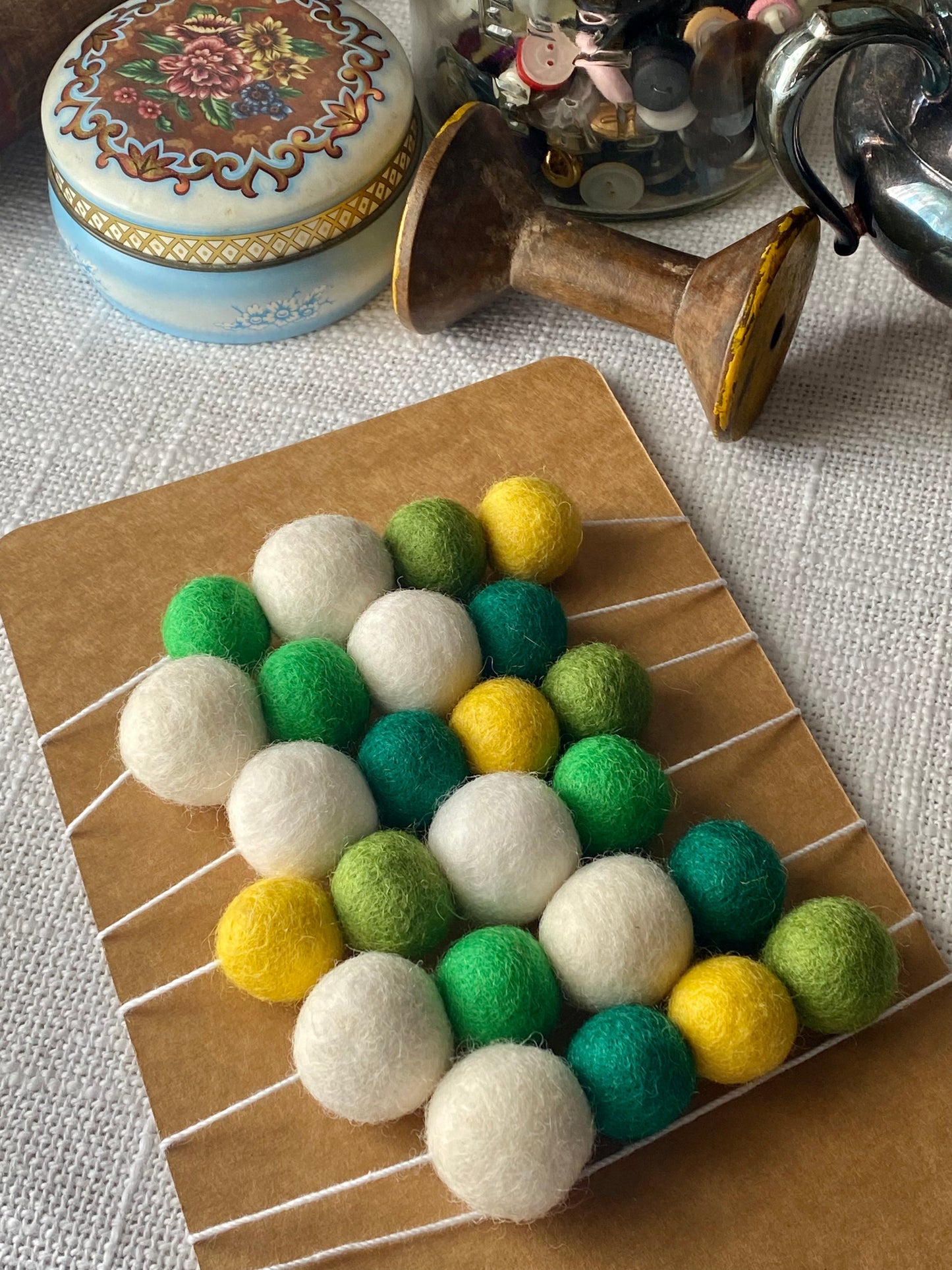 St. Patrick’s Day 6' Felted Wool Ball Garland - 24 balls