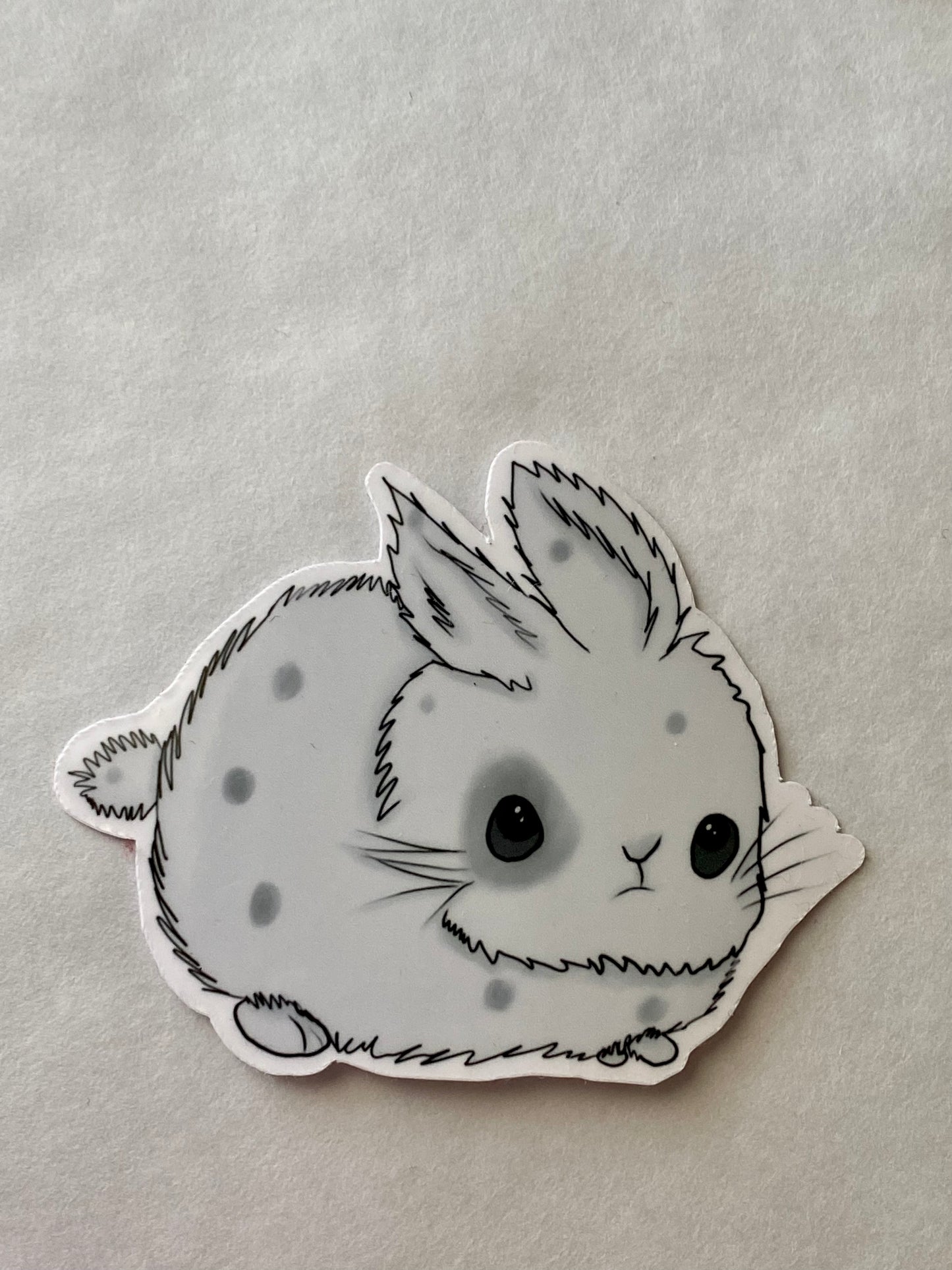 Grey Bunny Sticker