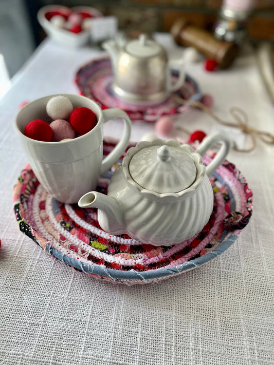 Large Heart Shaped Saucer Style Trivet