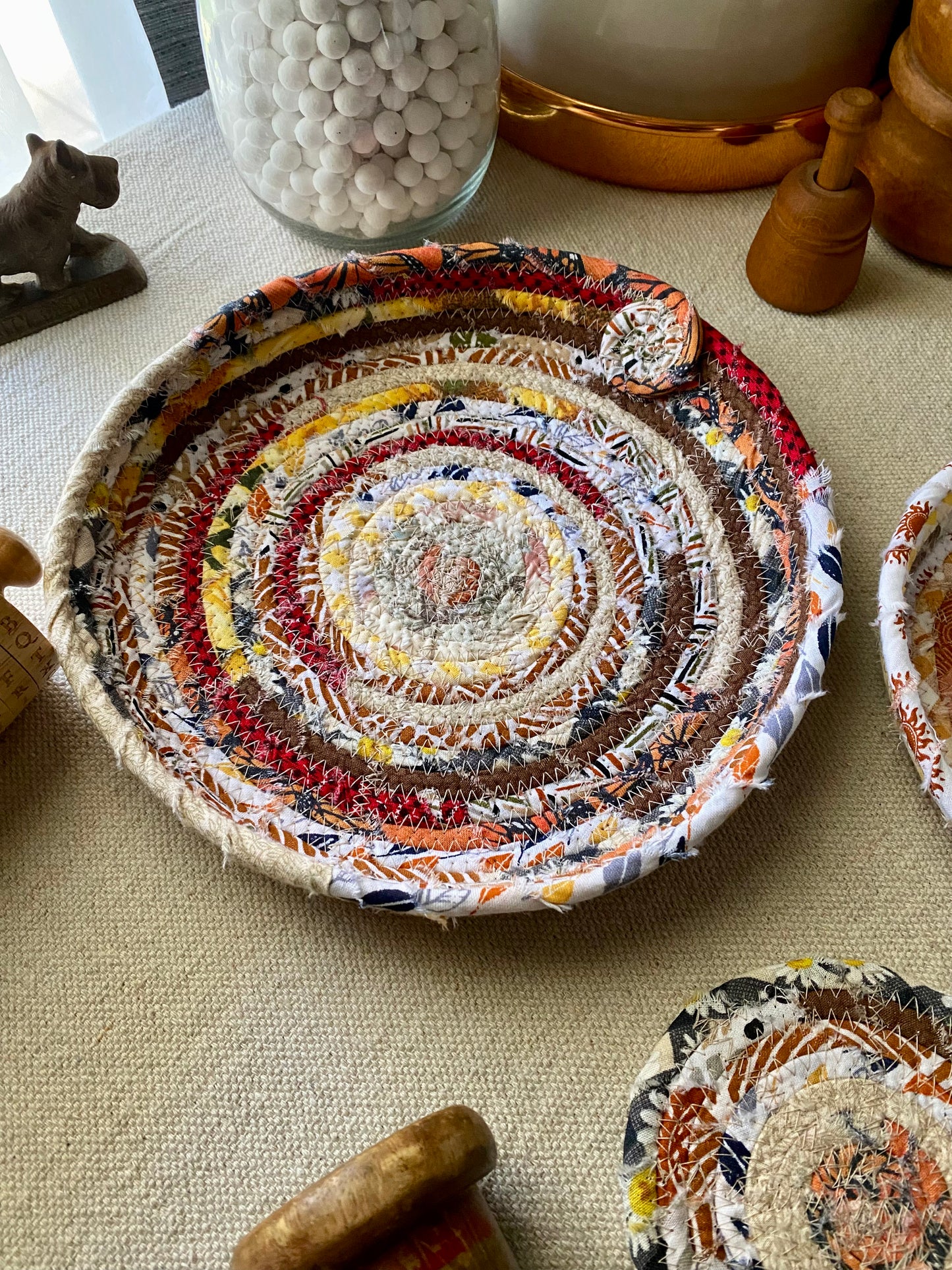 8” Large Saucer Style Trivet - Fall