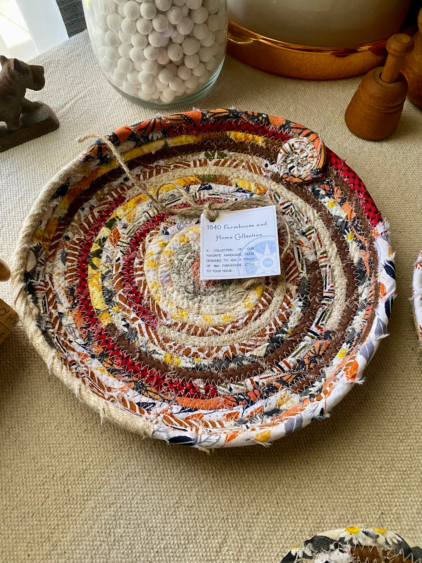 8” Large Saucer Style Trivet - Fall