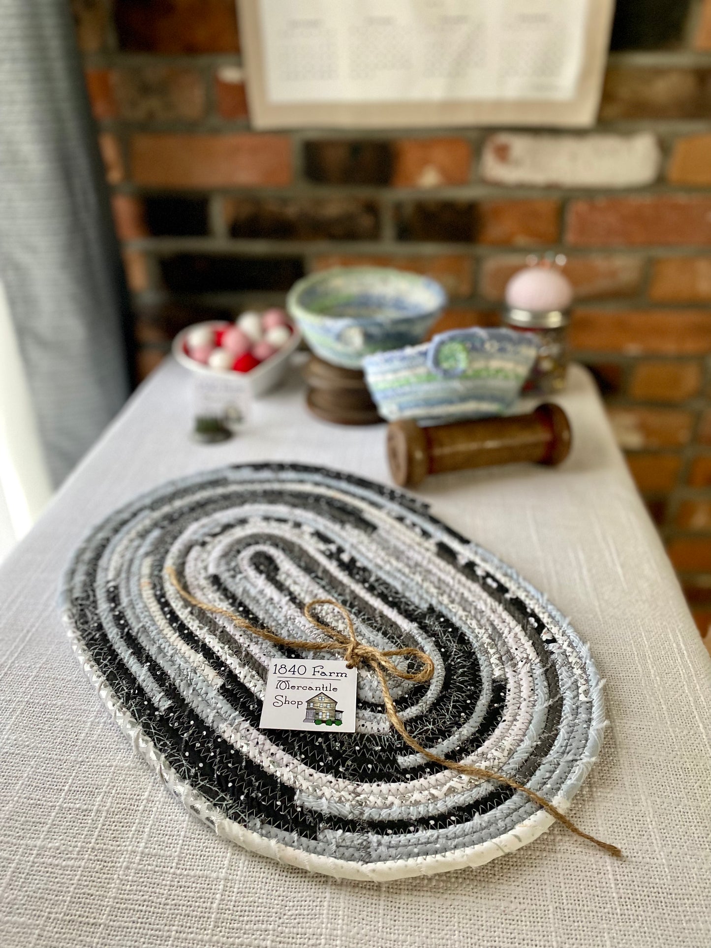 Set of Two #4 (Small Standard Nesting) Baskets and XL Oval Trivet