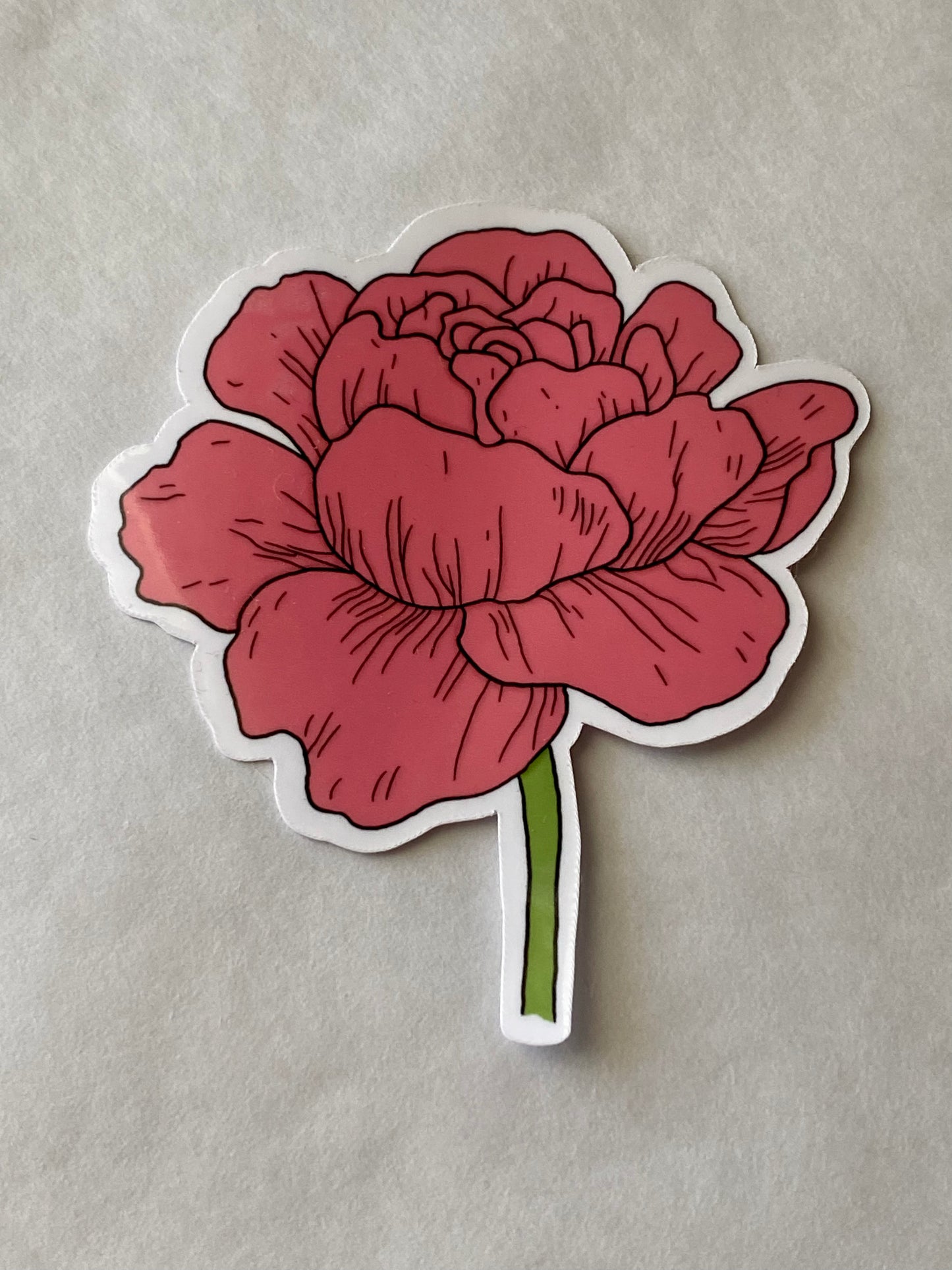 Pink Peony Sticker