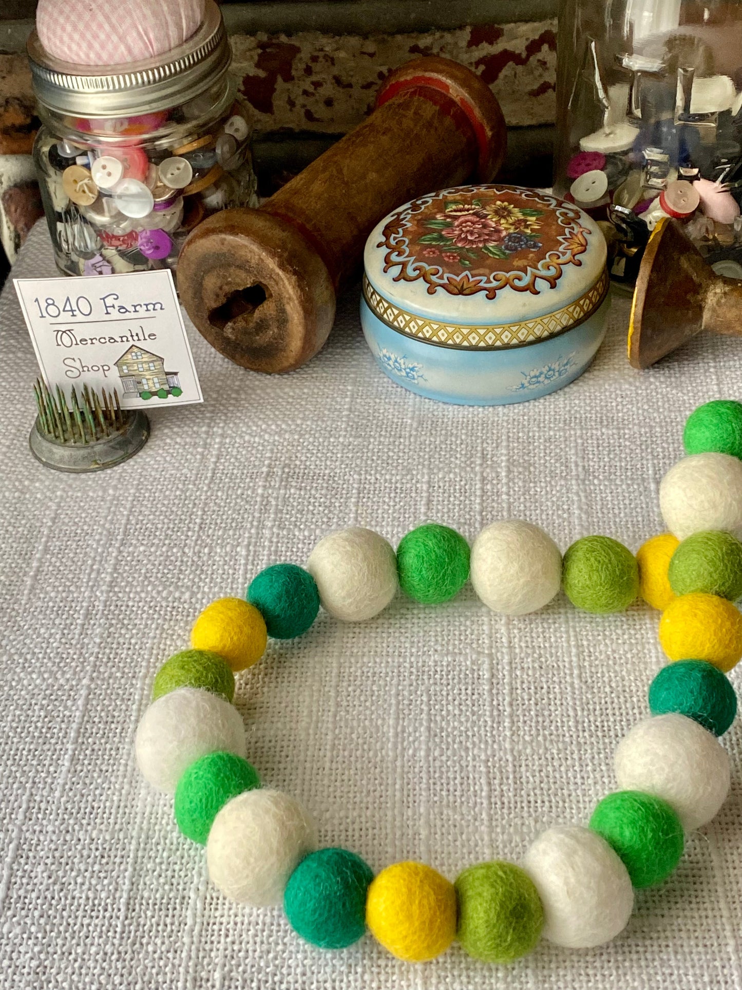 St. Patrick’s Day 6' Felted Wool Ball Garland - 24 balls