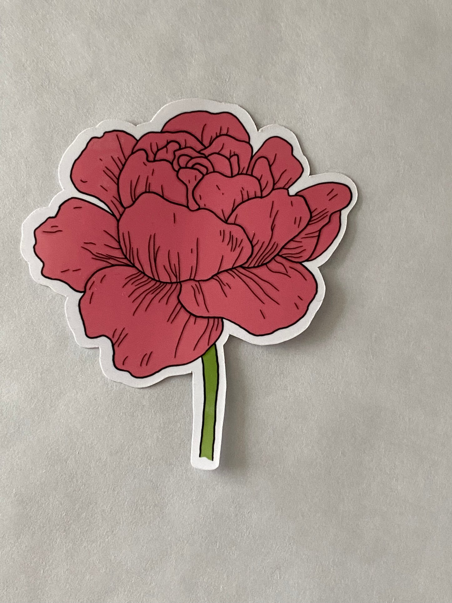 Pink Peony Sticker