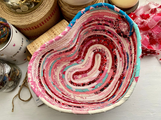 Large Heart Shaped Table Basket #1917